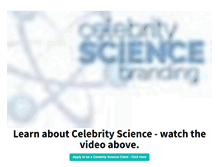 Tablet Screenshot of celebrityscience.com